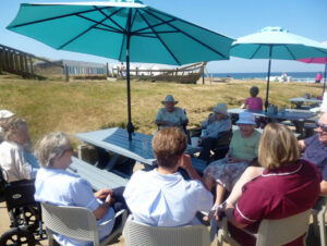 At the beach with Eventide residents